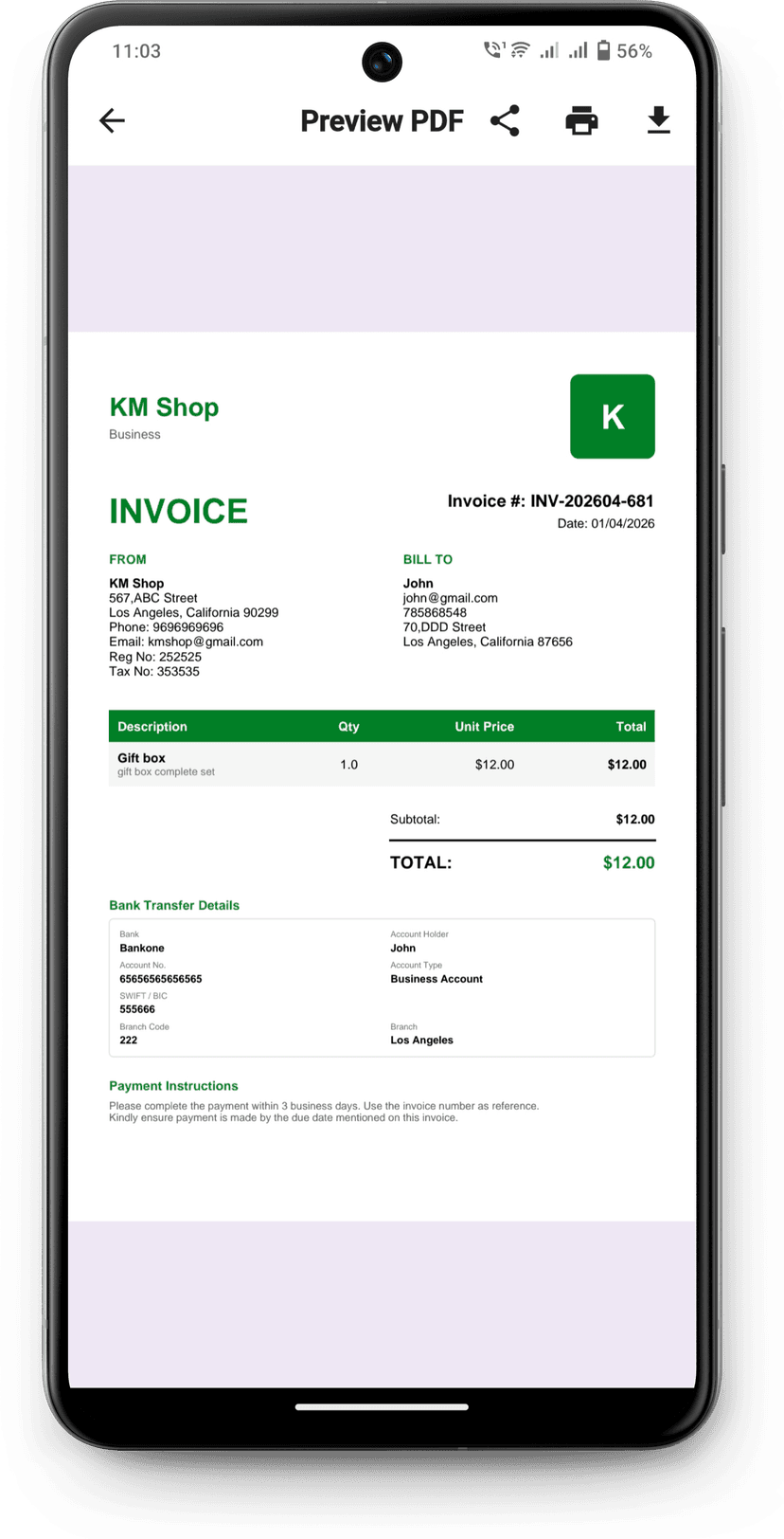 PDF screen